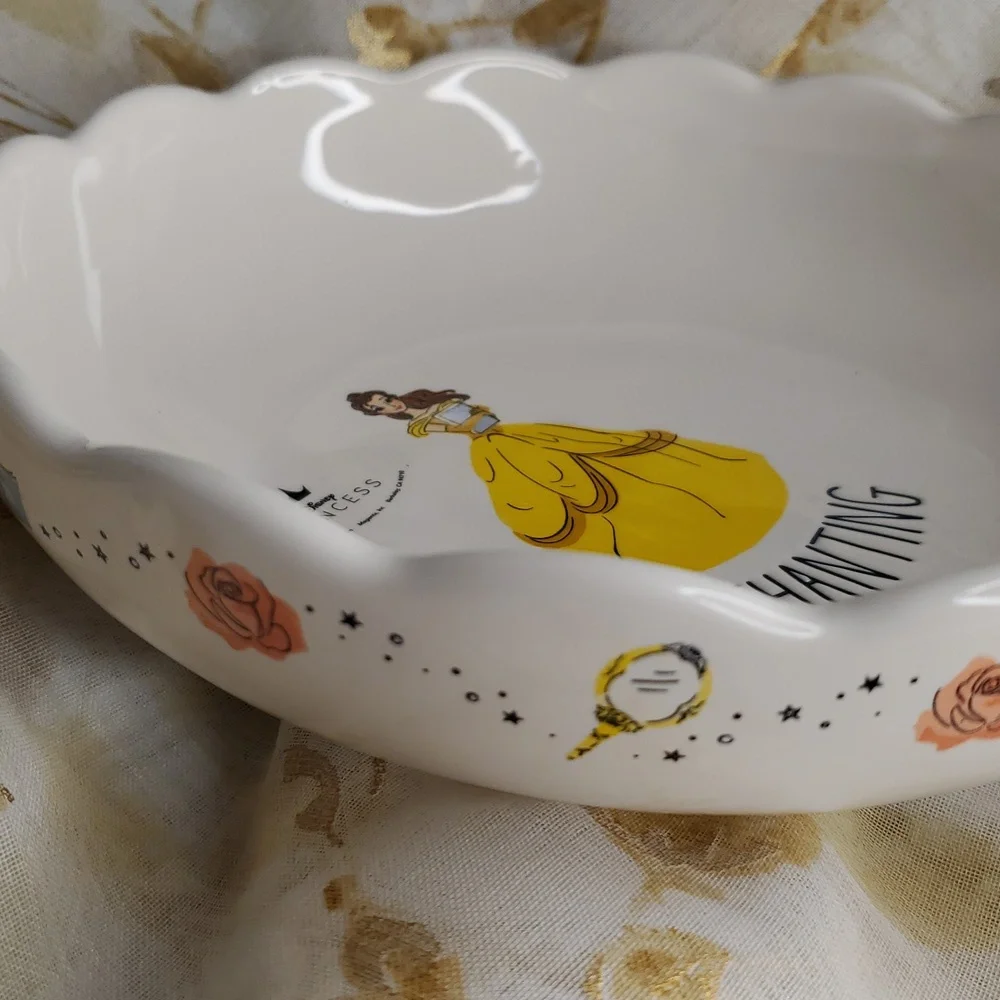 Rae Dunn Enchanting Princess Plate‎ - Yellow and White
